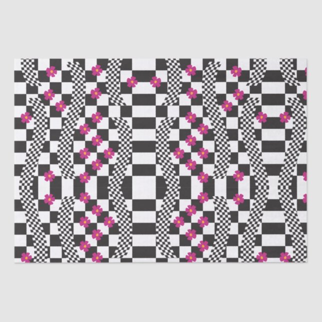 Papel De Seda Diseño retro de tablero de anuncios (Anverso)