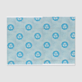 Papel De Seda Diseño retro floral azul