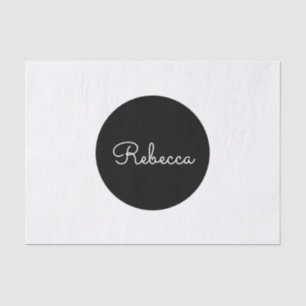 Papel De Seda Diseño retro-moderno de escritura blanca editable 