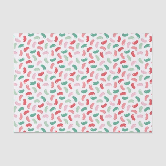 Papel De Seda Diseño rojo, verde, rosa, gelatina rosada (Anverso)