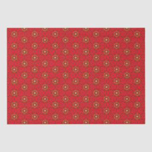 Papel De Seda Diseño rojo y dorado de la colección real