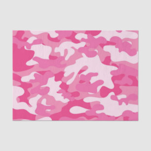 Papel De Seda Diseño rosado y blanco de Camo