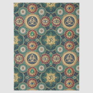 Papel De Seda Diseño Sagrado Místico - Patrón de Mandala Espirit