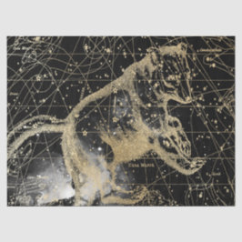 Papel De Seda Diseño Serie 4 Mapa Estelar de Galaxia Dorada y Ne