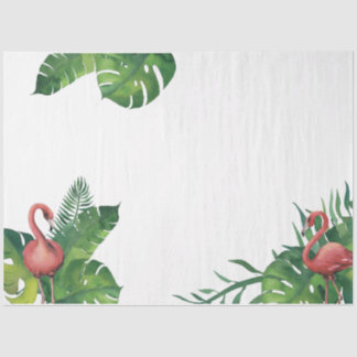 Papel De Seda Diseño Serie 6 Flamingo Vibraciones Tropicales