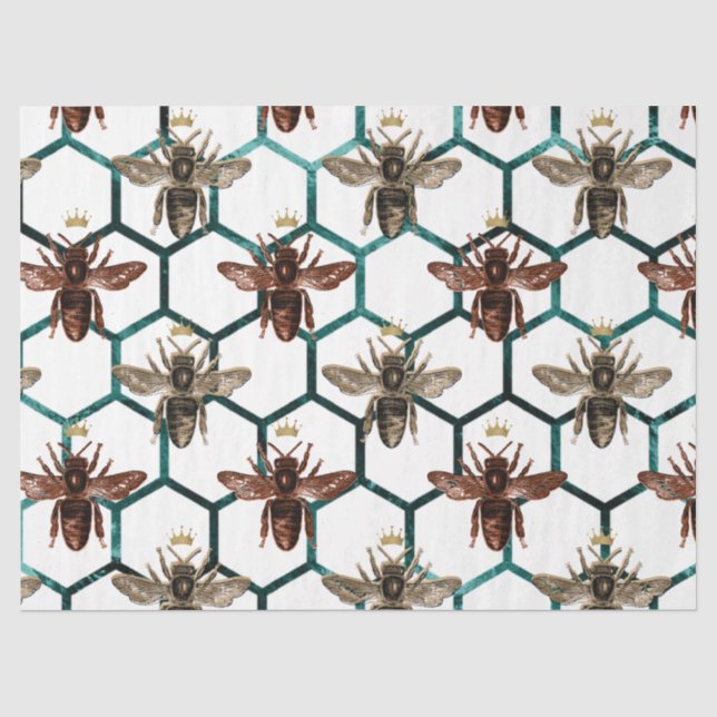 Papel De Seda Diseño Serie Abeja del Bosque 59 (Anverso)