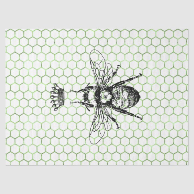 Papel De Seda Diseño Serie Abeja Jardín de Té 56 (Anverso)