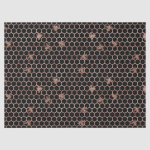 Papel de seda Diseño Serie Abeja Oro Rosa 7