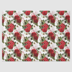 Papel de seda Diseño Serie Abeja Rosa Roja 15