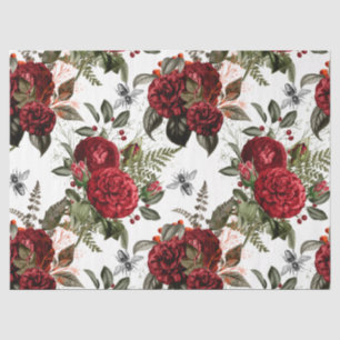 Papel De Seda Diseño Serie Abeja Rosa Roja 57