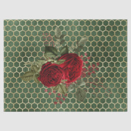 Papel De Seda Diseño Serie Abeja Rosa Roja 70