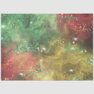 Papel De Seda Diseño Serie Brillo Galaxia Navideña 6