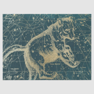 Papel De Seda Diseño Serie Mapa Estelar Galaxia Dorada 7