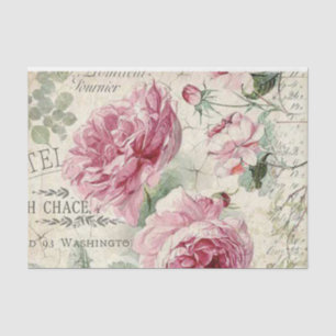 Papel De Seda Diseño Serie Rosa Shabby Chic 12