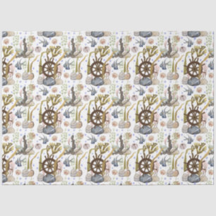 Papel de seda diseño serie vida marina 11