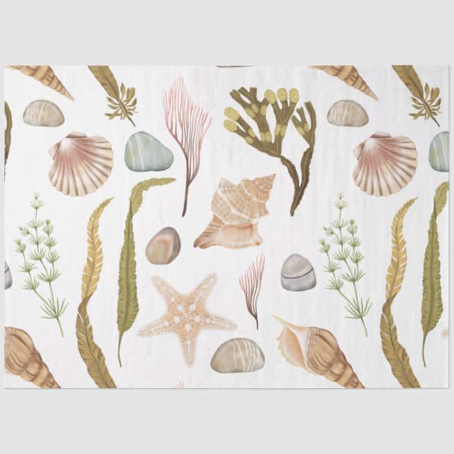 Papel de seda diseño serie vida marina 20 (Anverso)