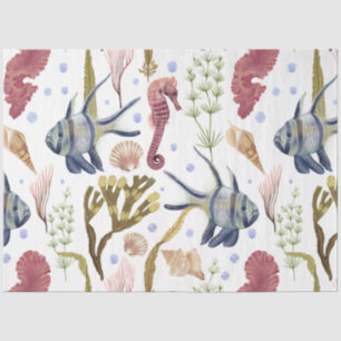 Papel de seda diseño serie vida marina 21