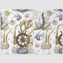 Papel de seda diseño serie vida marina 24
