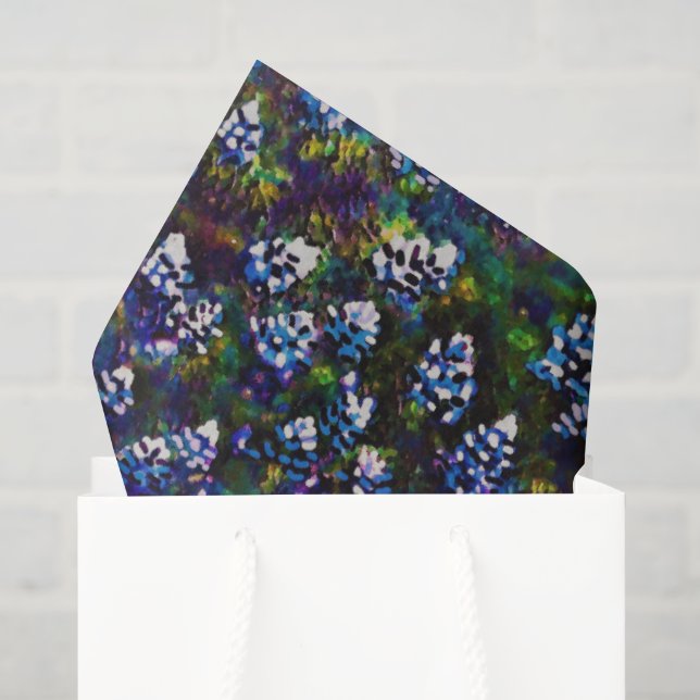 Papel De Seda Diseño Texas Blue Bonnet Blitz (Bolsa de regalo)