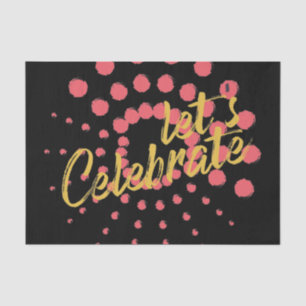 Papel De Seda Diseño vibrante, alegre y divertido de "Celebremos