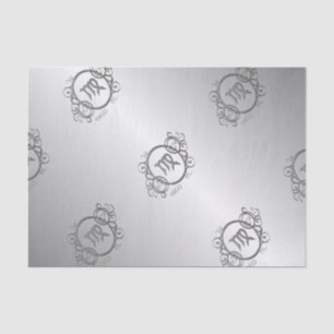Papel De Seda Diseño Zodiaco Virgo Plata