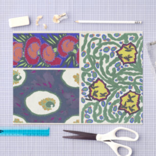 Papel De Seda Diseños florales vintage Émile-Allain Séguy