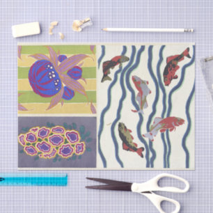 Papel De Seda Diseños florales vintage Émile-Allain Séguy