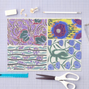 Papel De Seda Diseños florales vintage Émile-Allain Séguy