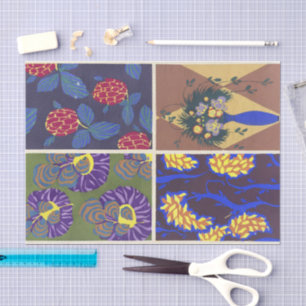 Papel De Seda Diseños florales vintage Émile-Allain Séguy