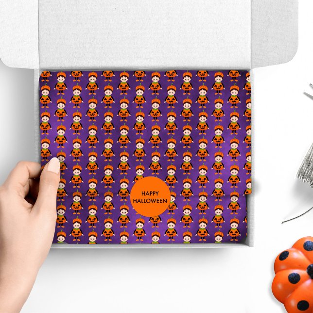 Papel De Seda Disfraz de calabaza de Halloween para niños (Subido por el creador)