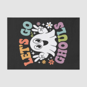 Papel De Seda Disfraz Retro de Halloween Vamos Fantasmas