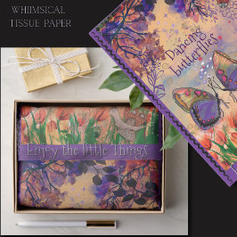 Papel De Seda Disfruta las pequeñas cosas Mariposa Caprichosa