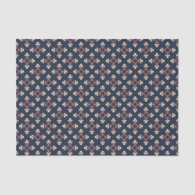 Papel De Seda Disolvente marina de colección borgoñona Tapiz flo (Anverso)