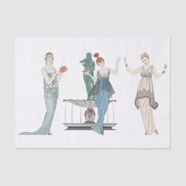Papel De Seda Disparos de la descomposición de las damas de moda (Anverso)