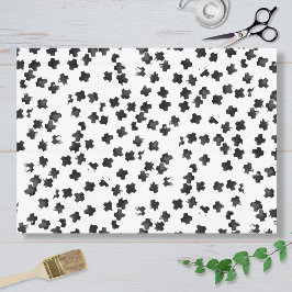 Papel De Seda Distressed Black Cross Tissue Paper