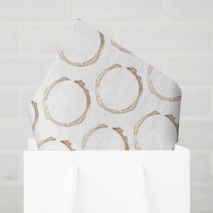 Papel De Seda Diversión artesanal marrón en los anillos de los C