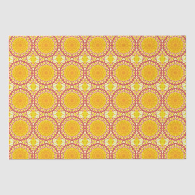 Papel De Seda Diversión con naranja y rojo (Anverso)