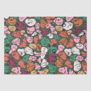 Papel De Seda diversión de patrón verde