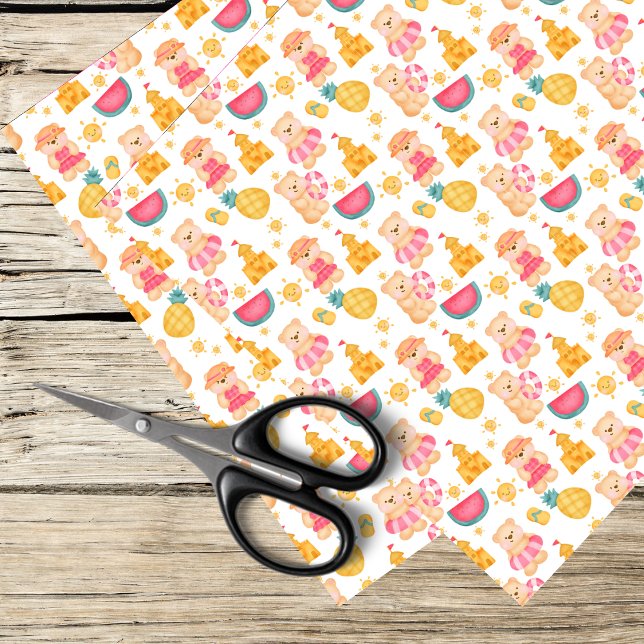 Papel De Seda diversión de verano de osito de peluche (Subido por el creador)