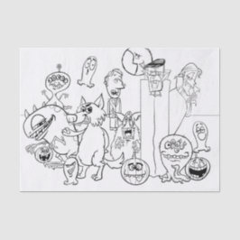 Papel De Seda DIVERSIÓN ÚNICA HALLOWEEN MONSTER Tissue Paper