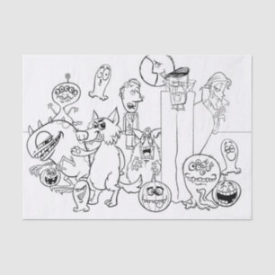 Papel De Seda DIVERSIÓN ÚNICA HALLOWEEN MONSTER Tissue Paper