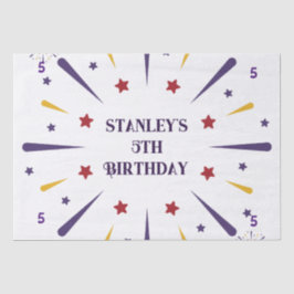 Papel De Seda Divertida fiesta de cumpleaños de Star Colorful