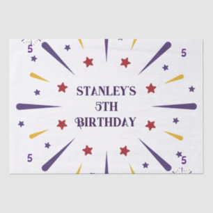 Papel De Seda Divertida fiesta de cumpleaños de Star Colorful