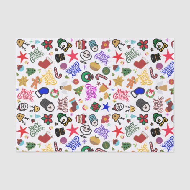 Papel de seda divertido de Navidad (Anverso)