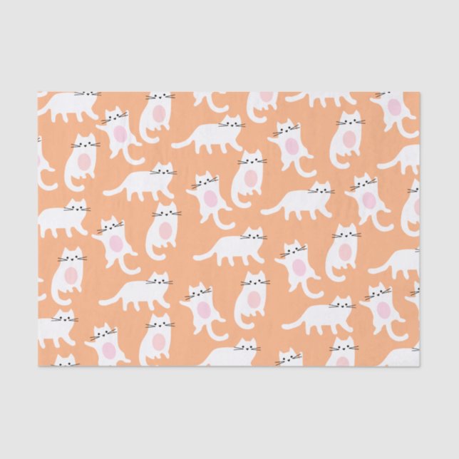 Papel De Seda Divertido documento sobre los gatos (Anverso)