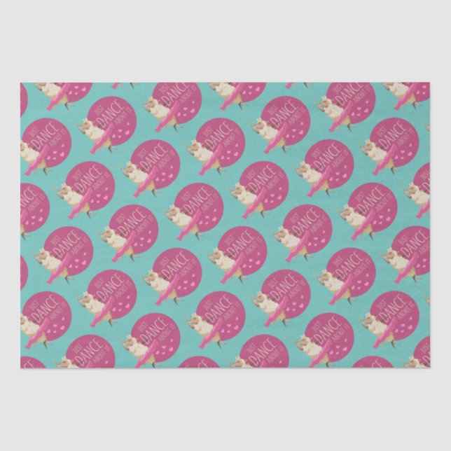 Papel De Seda Divertido mensaje de oveja - Solamente baile acerc (Anverso)