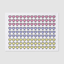 Papel De Seda Divertido Pastel Hearts
