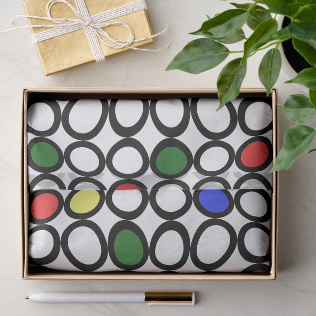 Papel de seda divertido retro mod (Regalo )