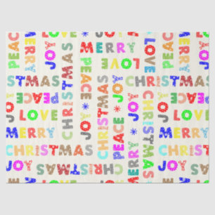 Papel De Seda Divertido Script de Navidad Caprichoso Decoupage C