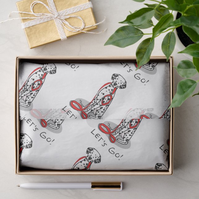 Papel De Seda ¡Divertido! ¡Vamos! Pasear al perro dálmata (negro (Regalo )